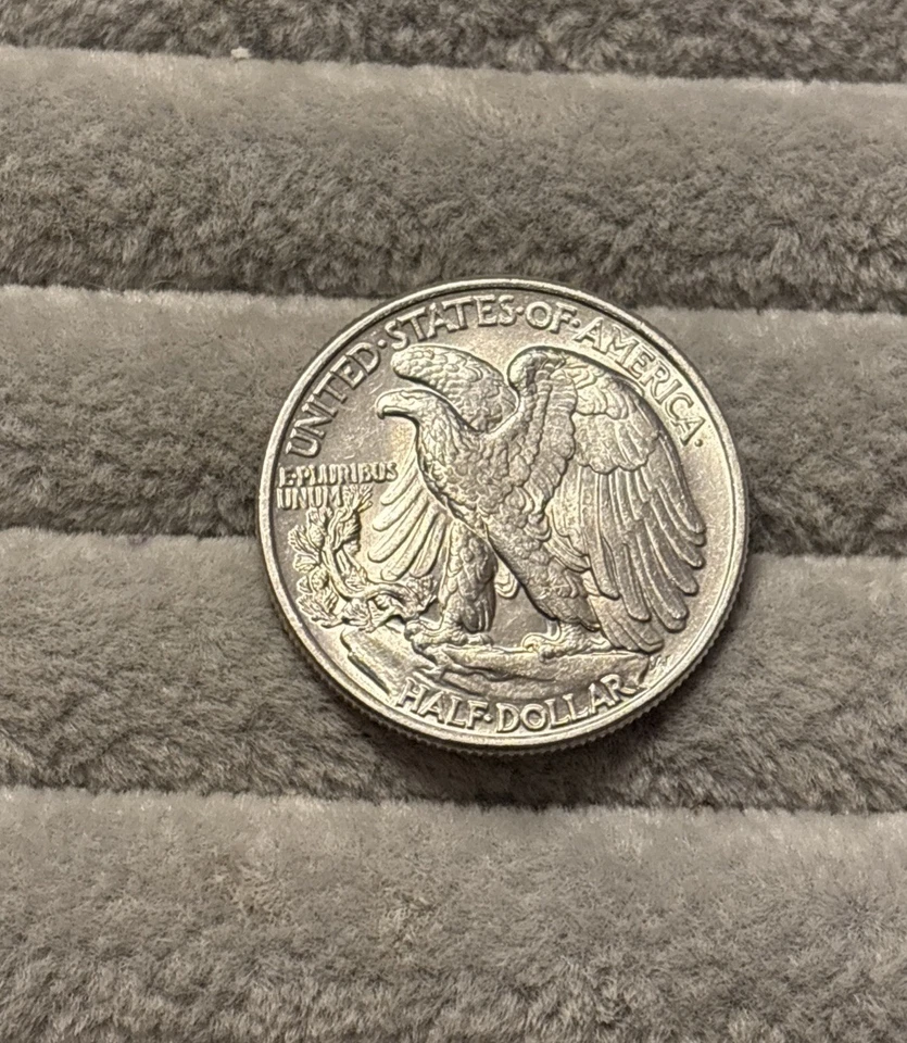 1946 Silver Walking Liberty Half Dollar Gem BU Lustrous  - Image 3 of 4