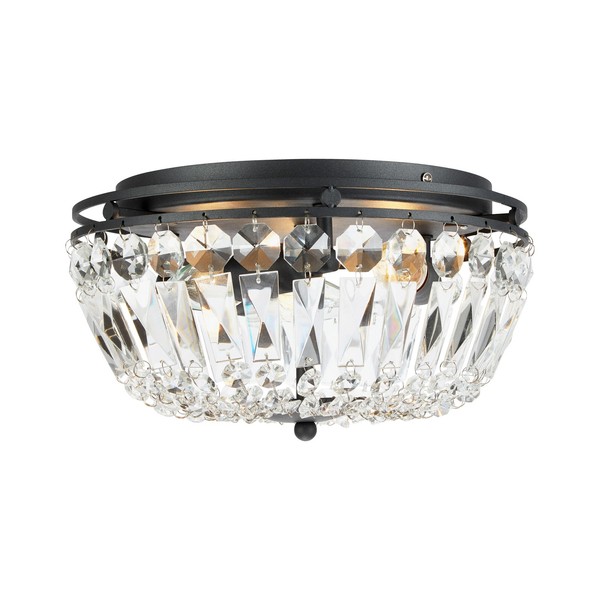 Schwarz Durchsichtig Glamour Klassisch Kristall Deckenlampe Deckenleuchte-image
