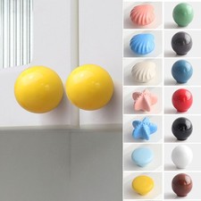 Round Ceramic Door Knobs Drawer Cabinet Cupboard Furniture Kitchen Pull Handle