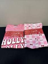 NWT Holly Dolly Christmas Dolly Parton XL Sweatshirt And Pants. Pink Set