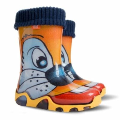 WELLIES KINDER REGENSCHNEESTIEFEL ABNEHMBARE INNENFUTTERSOCKEN WELLINGTON TIGER
