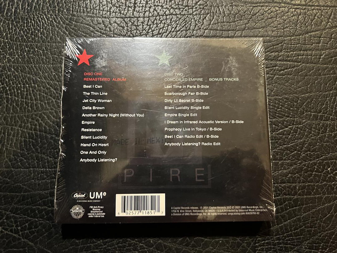 米2discs LP Queensr?che Empire FRM85069 Friday Music, Universal Music Special Markets, Capitol Records /00660 Queensryche - Empire 2 x LP - COLORED Vinyl - Friday Music