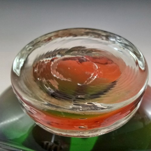 Murano Vintage Grün & Bernstein Venezianische Glas Schwan Skulptur - Bild 8 von 8