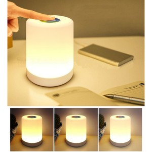 LED Nachttischlampe Touch Sensor Steuerung Leselampe Dimmbar RGB Nachtlichter