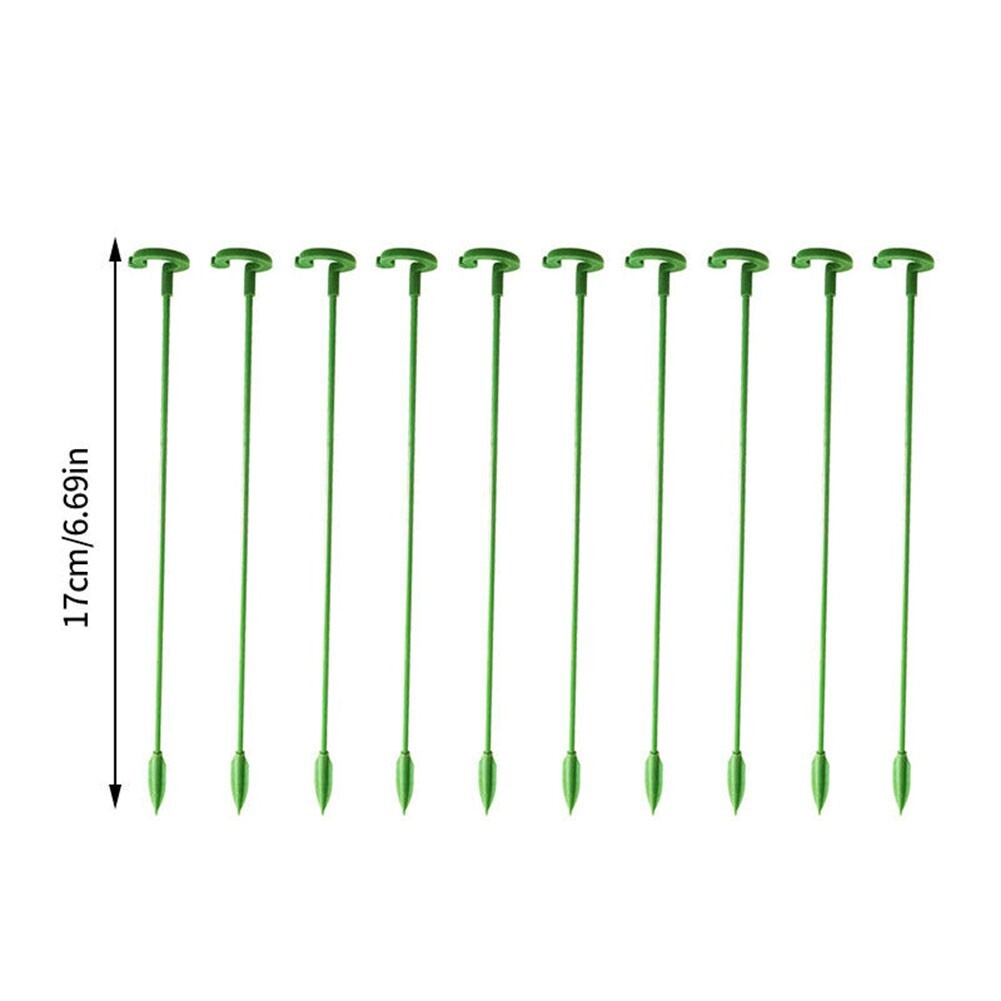 Premium Quality Single Stem Plant Support Stakes Pack of 10 Green