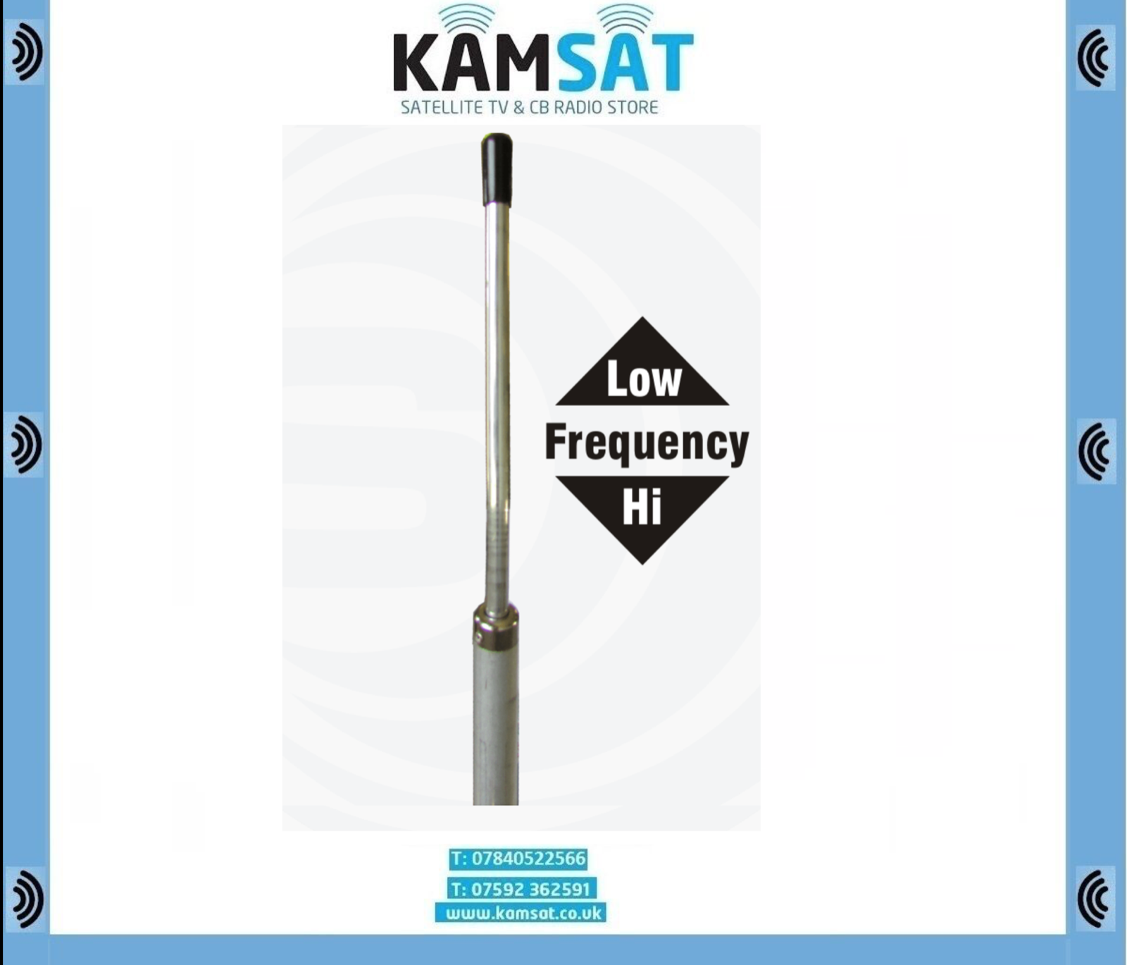 CB BASE ANTENNA SIRIO NEW TORNADO 2730 MHz 5/8 GROUND PLANE LENGHT