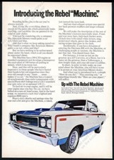 1970 Amc Rebel Machine Car Photo Vintage Print Ad