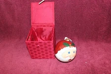 Chase Inside Art Blown Glass Ornaments Hand-Painted Inside - Happy Santa