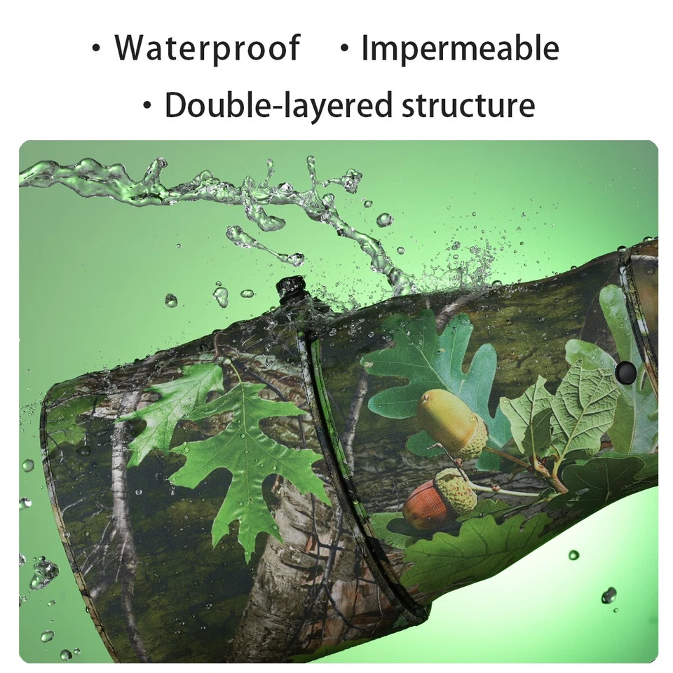 CHASING BIRDS Camuflaje Impermeable Lente Abrigo para Olympus 150 400 F4.5 Len Cubierta Foto 4 de 4