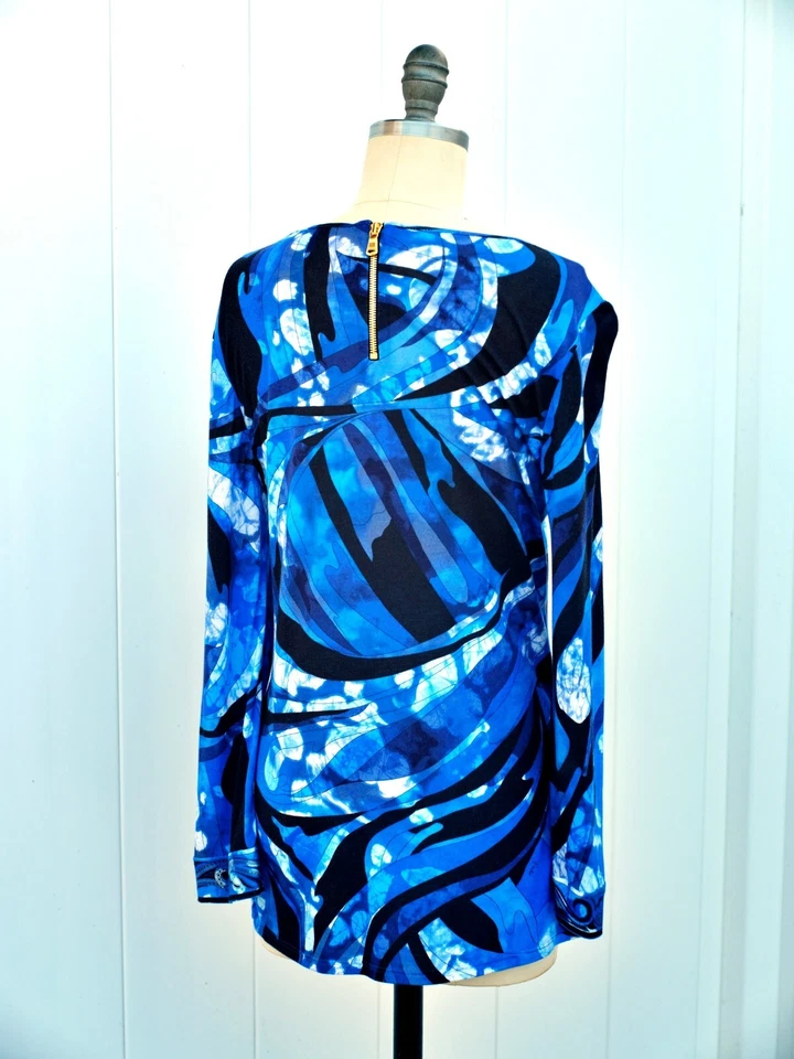 Emilio Pucci Italia Talla 12 Miami Beach Resort Yacht Club Retro Mod Psicodélico Foto 3 de 4