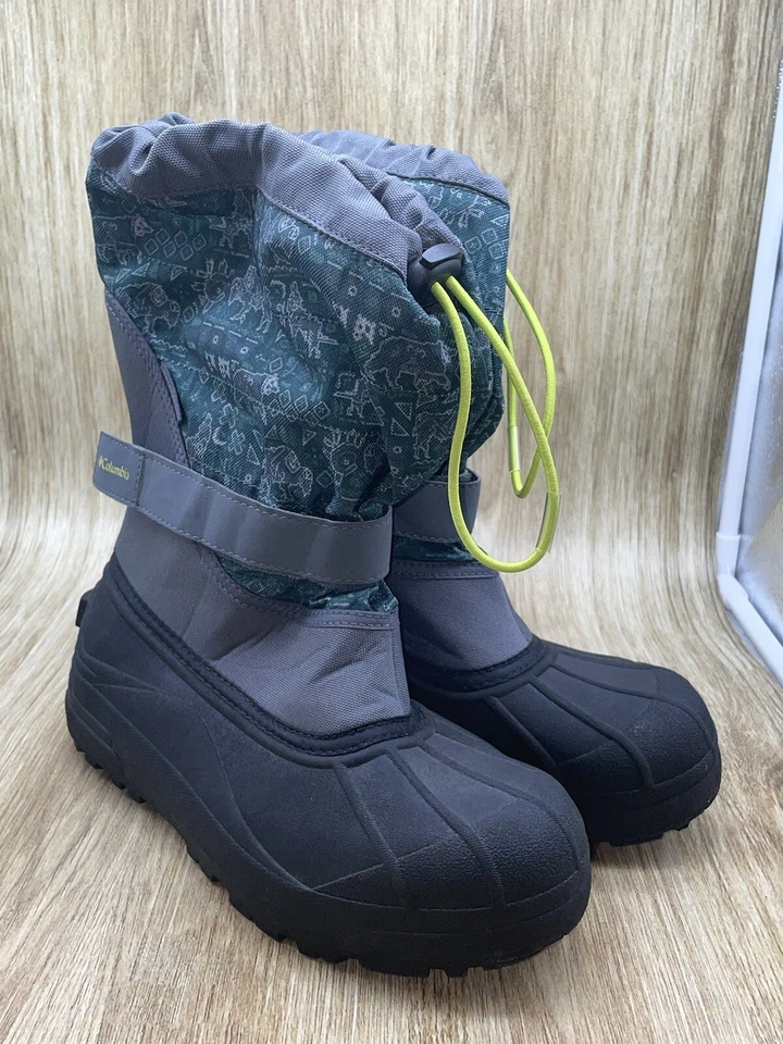 Columbia Powderbug Botas de Nieve Negras Juveniles Talla 6 Usadas BY1327-053 Foto 2 de 4