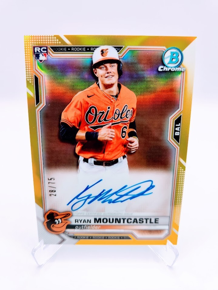 RYAN MOUNTCASTLE 2021 Topps Baseball Bowman Rookie Auto GOLD RUTSCHMAN HENDERSON