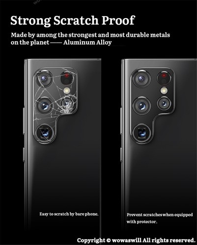 2x Full Cover Metal Camera Lens Screen Protector for Samsung Galaxy - Picture 4 of 15