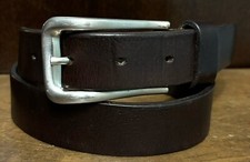 The Limited Brown Italian Leather Belt Sz S 1-1/8  Wide Fashion Buckle VGUC USA