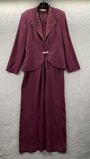 Montage Maxi Dress / Jacket Womens Size 14 Mother Of The Bride 2 Piece Purple