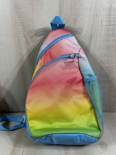 Sun Squad Over The Shoulder Bag Pastel Rainbow Bag Height 11”