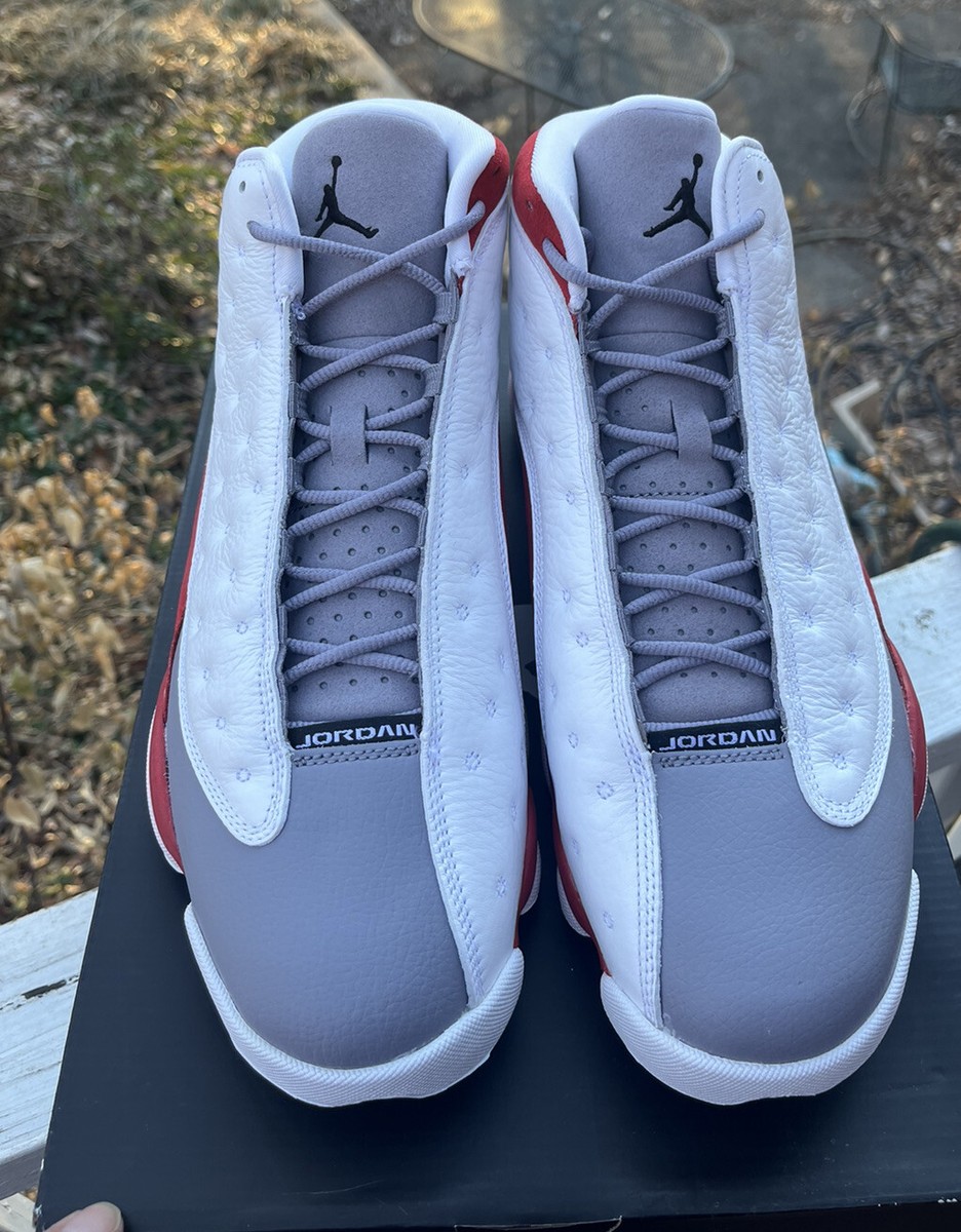 Air Jordan 13 ホワイト/グレー Nike Air Jordan Retro 13 WOLF GREY 2023 White True Red