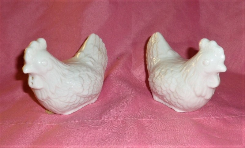Vintage salt and pepper shakers White Hens Shafford Design New Never used!