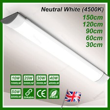 LED Batten Light Tube Strip Light 4500K Daylight 2FT 4FT 5FT 6FT Office 90/150cm