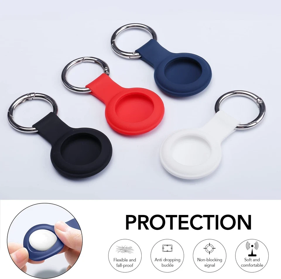 Heavy-Duty AirTag Keychain Holder - Easy-Access Anti-Lost Design - 4 Pack Foto 4 de 4