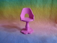 Miniature Dollhouse Pink Plastic Stool