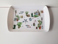 Green Fingers Small Melamine Trays Home Decor  Gardener  Gift Idea