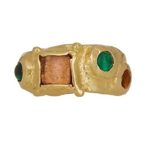 Chic Irregular Metal Rings for Women Featuring Colorful Diamonds and Gold Tone - 第 26/28 張圖片