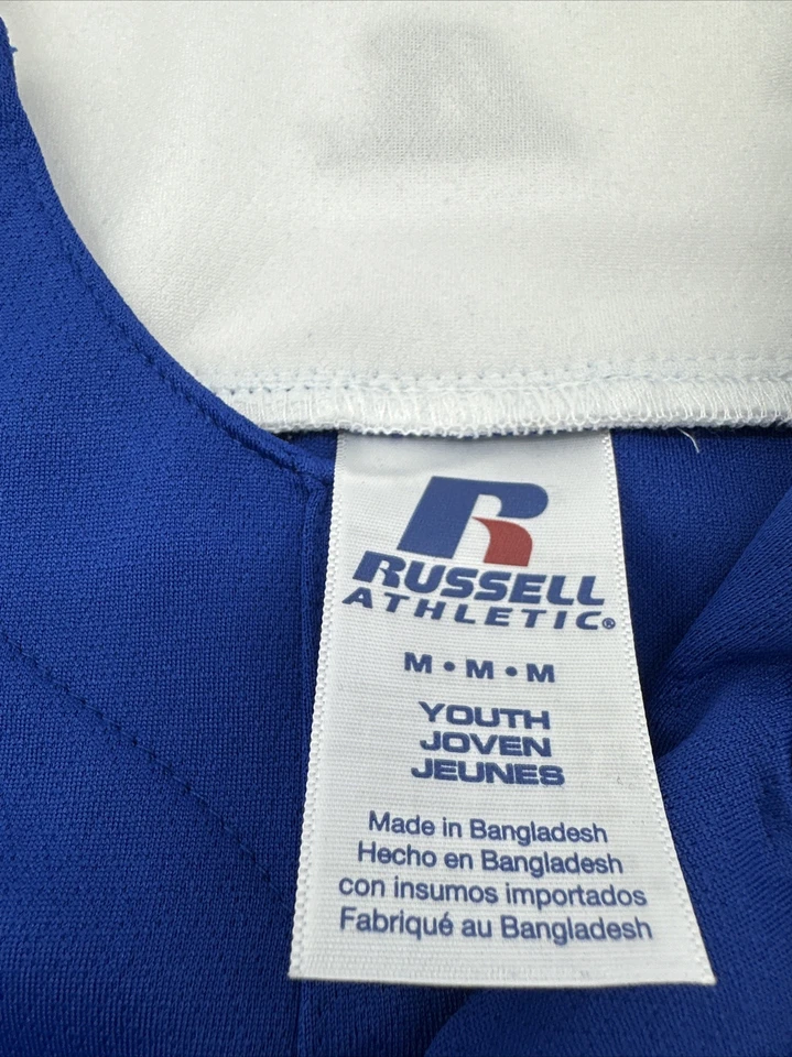 Camiseta deportiva Russell juvenil niño mediana multicolor bordada Henley... #7962 Foto 4 de 4