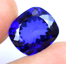 Flawless 11.95Ct Natural Blue Ceylon Sapphire AGL Certified Cushion Cut Gemstone