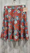 SMAK PARLOUR Turquoise & Pink Floral Sweet Talk Mini Skirt Size MEDIUM**NWT**