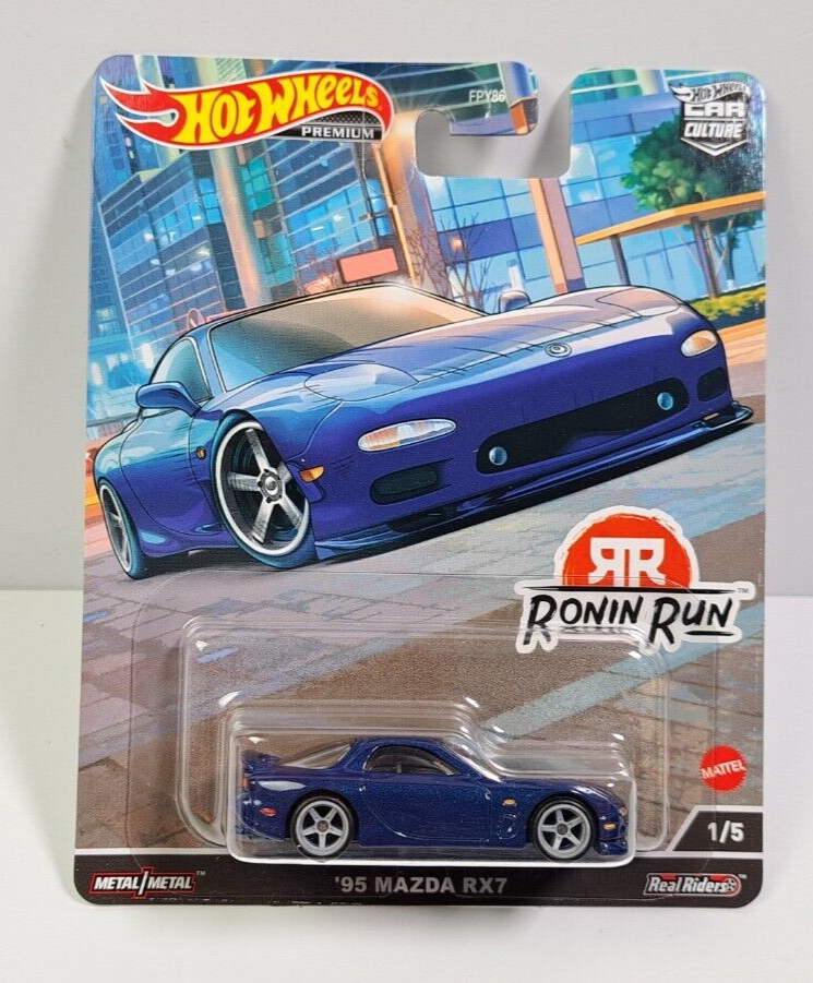 Hot Wheels 2022 Ronin Run 1/5 Mazda RX-7 Premium with Real Riders  