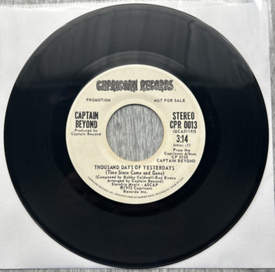 CAPTAIN BEYOND ''Thousand Days Of Yesterdays'' 1972 45rpm 7'' Single Mono/Stereo
