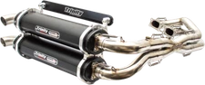14-18 for Polaris RZR XP 1000 4x4 TRINITY RACING Dual Exhaust Black TR-4119D-BK