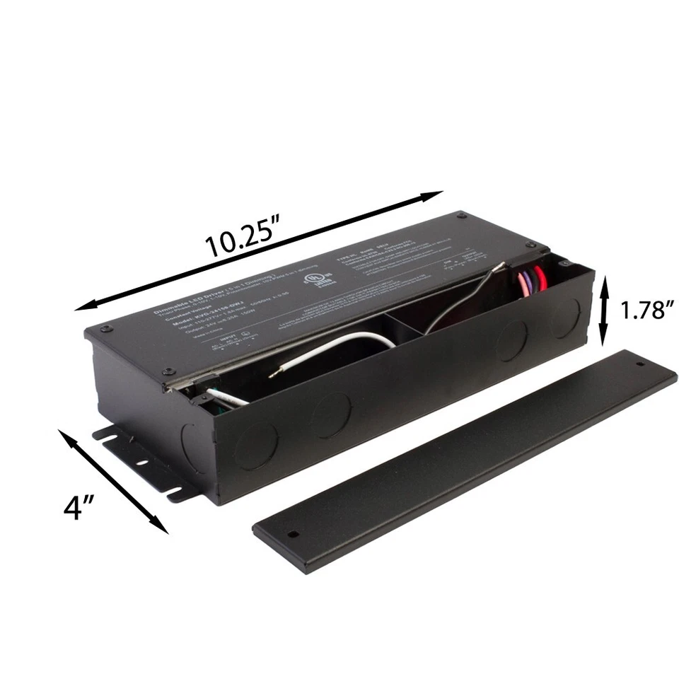 UL listed 24v 150w 6.25A Triac 0-10v dimmable LED driver for LED strip light - Image 3 of 4