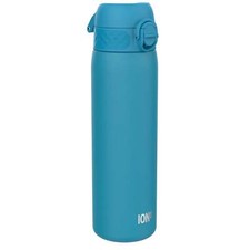 ION8 Leak Proof Slim Water Bottle, Stainless Steel, Blue, 600ml (20oz)