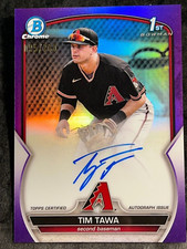 2023 Bowman Chrome 1st PURPLE REFRACTOR PROSPECT ROOKIE AUTO Tim Tawa 095/250