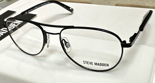 Steve Madden TRICKSSTER Black 48-16-130 Metal Full Rim Eyeglasses Frame F03G - Picture 4 of 9