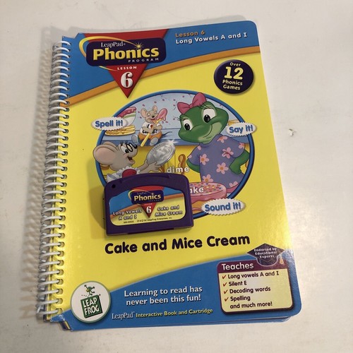 Lesson Cartridges LeapFrog Leap Pad Cake and Mice Cream Phonics Lesson 6 Book and ...