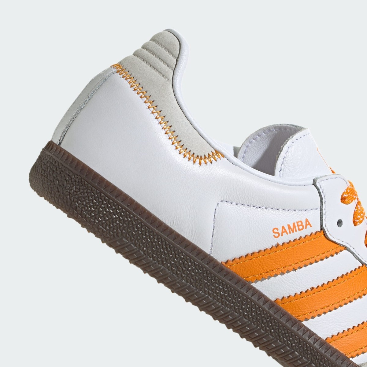 Adidas Women's Samba OG Sneakers Original Shoes White/Orange