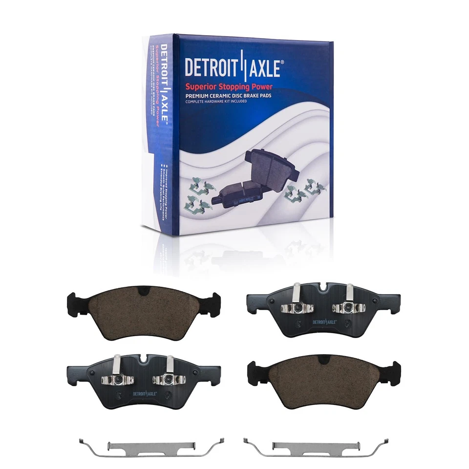 Kit de pastilhas de freio dianteiras e traseiras de cerâmica AWD para 2006-2009 Mercedes-Benz E350 E550 - Imagem 3 de 4