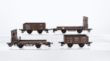 Faller eTrain Spur 0 Konvolut 2 Niederbordwagen mit Bremserhaus 2 Hochbordwagen