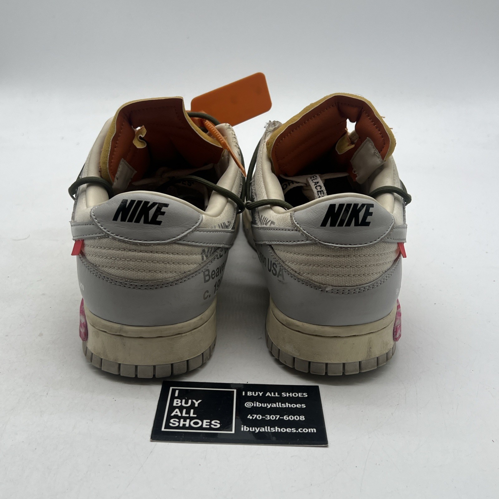 OFF WHITE X NIKE Taglia 11 5 Nike Off White x Dunk Low Lotto 22 di 50 (DM1602 124)