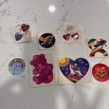 Vintage Lisa Frank 80s Stickers, Bears, Unicorns, Lot Of 8. Sm Bears Non Sticky