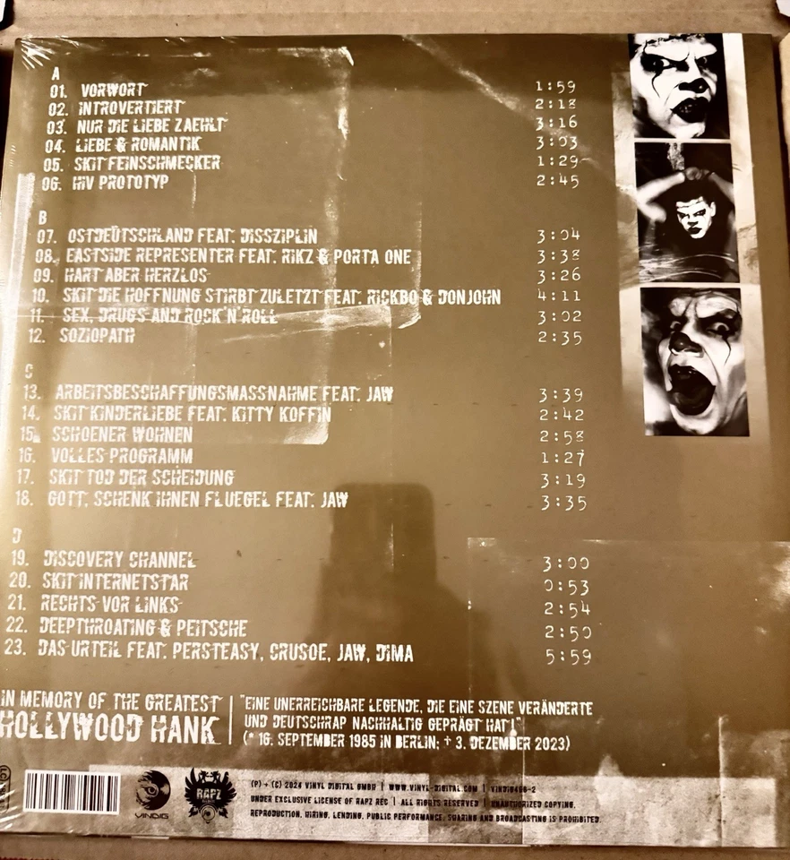 Hollywood Hank - Soziopath (Vynil, Neu, Selad & OVP) - Bild 2 von 2