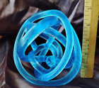 Art Glass Ribbed Twisted Rope Knot Sculpture Paperweight 5" no chips or cracks — photo 8