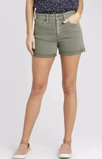 Women's High-Rise Short Jean Shorts - Universal Thread  Green 4