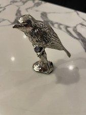 Antiqued Silver-Plated Sculpture Royal Hampshire Art Foundry Bird Of Prey 175g