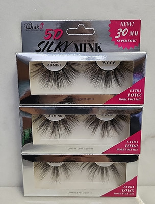 3 SETS - 5D Silky Mink Multi-layer Effect Lashes 30MM Super Long 5dmax Mink W001