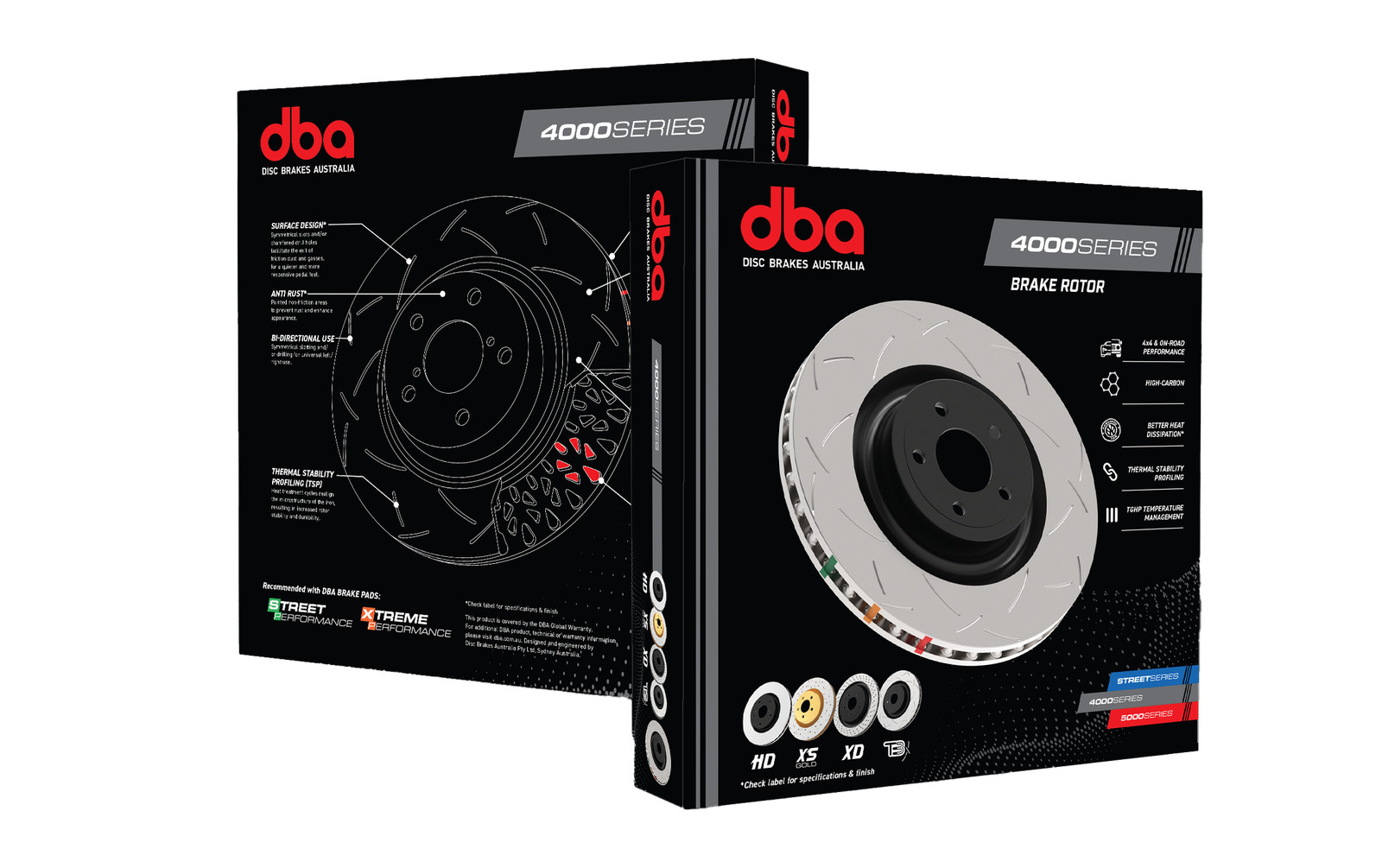 DBA for 8/98+ Nissan Skyline R34 GTT Front Slotted 4000 Series Rotor