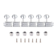 6 Inline Strat/Tele Vintage Guitar Tuning Key Guitar Tuners Machine Heads Chrome